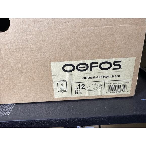 OOFOS OOcoozie Mule Men’s Slip-On Shoes Black Size 12 Comfort Recovery Clogs main image 5